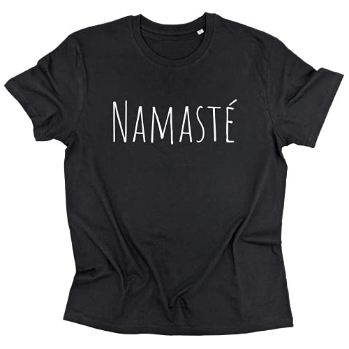 Camiseta Namasté/Flor de Loto Rosado, Algodón...