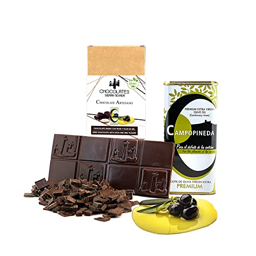 Chocolate negro artesano con aceite de oliva y...