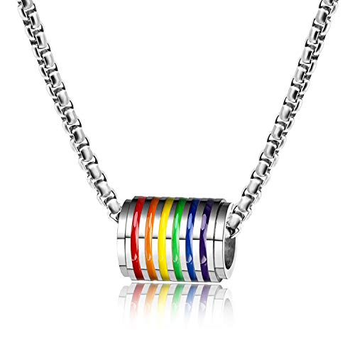 PHOGARY Gay Pride LGBT Collar, Joyas Colgantes de...