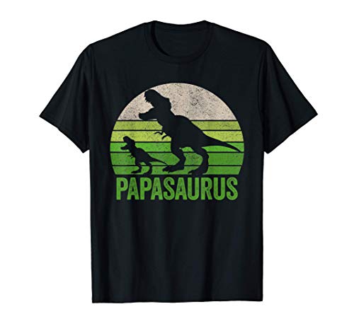 Ropa vintage de Papasaurus Dad, Funny Papa Dos...