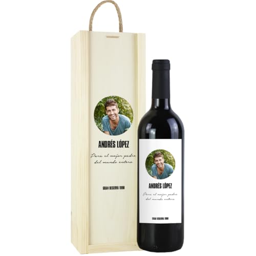 Genérico Botella de Vino Personalizada Caja...