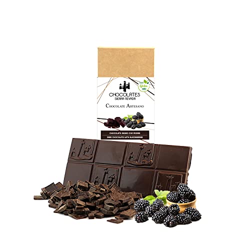 Chocolate negro artesano con moras