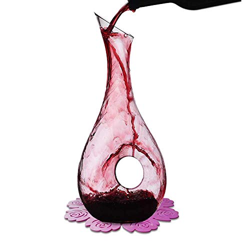 WOQO Decantador de vino, jarra de vino tinto de...