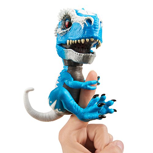 WowWee- Ironjaw Fingerlings T-Rex, Color azul...