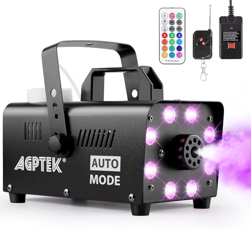 AGPtEK Máquina de Humo con 8 LED y 13 Colores de...