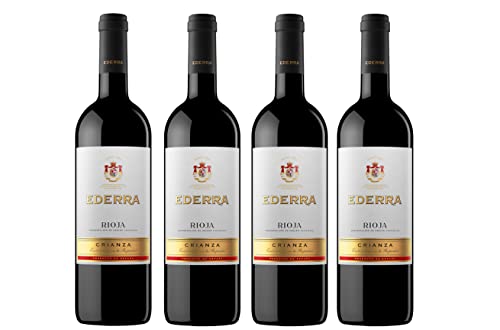 EDERRA Vino, Tinto, Estuche 4 Botellas 0.75 L