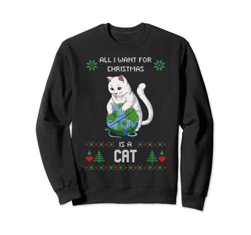 Ugly Christmas Sweater Gato Ugly Sweater Gatos...