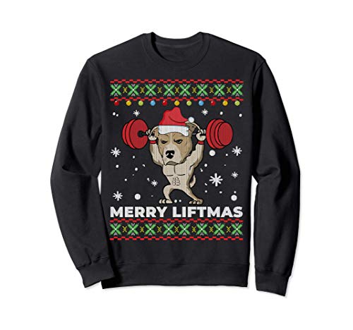 Merry Liftmas Weightlifting and Pit Bull Dog Ugly...