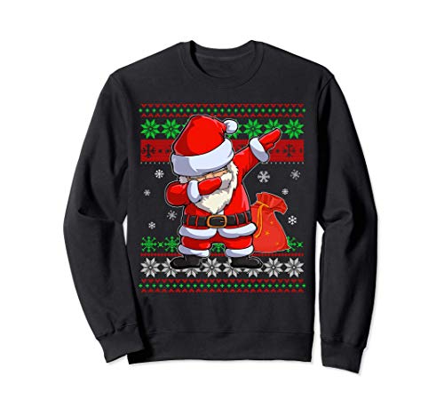 Funny Dabbing Santa Ugly Christmas Sweater Navidad...