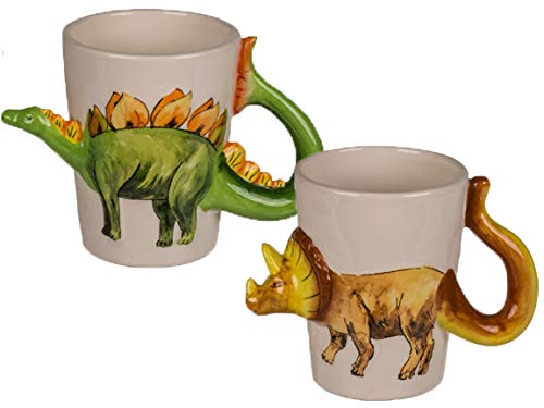 Bada Bing Juego de 2 tazas de dinosaurio en 3D,...