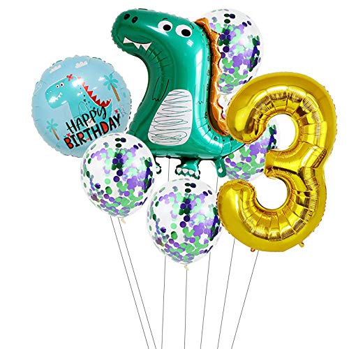 Haosell Globos de dinosaurio para cumpleaños de 3...