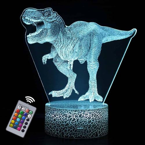 INTUPGD Dinosaurios Lámpara, Luz de noche 3d LED...