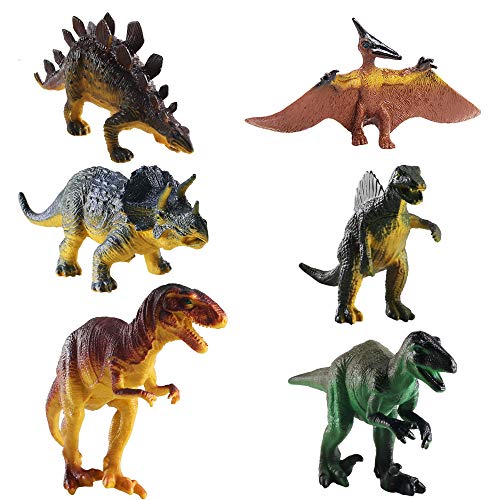 FOGAWA 6Pz Juguete Dinosaurio de Plástico para 3...