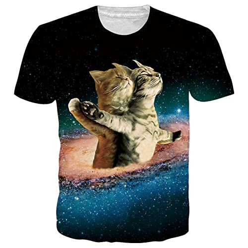 RAISEVERN Camiseta Personalizadas Gatos Vía...
