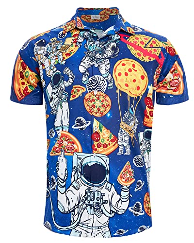 RAISEVERN Camiseta Hawaiana Astronautas Burrito...