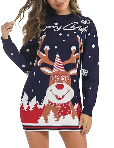 Nieery Suéter de Navidad para Mujer Suéter de...