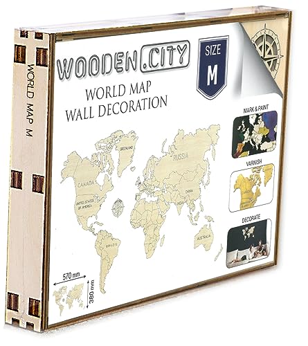 WOODEN.CITY 'Mapa del Mundo (Talla M) Puzzle de...