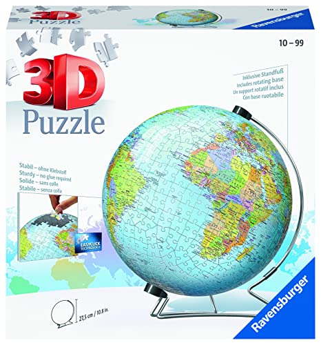 Ravensburger- Puzzle 3D Globo, 540 piezas,...