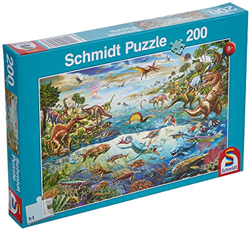 Schmidt Spiele- Descubre los Dinosaurios, puzle...