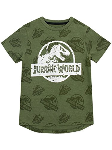 Jurassic World Camiseta para niño Logo Verde...
