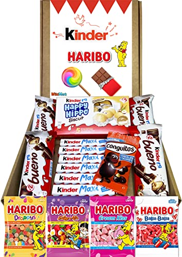 Lote Chocolates Kinder y Gominolas Haribo Regalo....