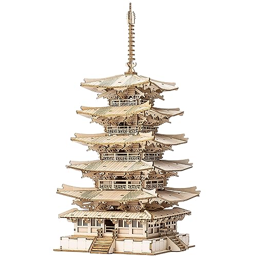 Rolife Madera Puzzle 3D Torre Pagoda de Cinco...