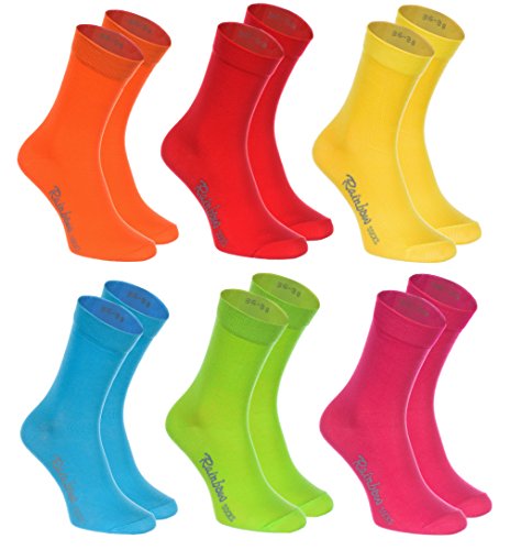 Rainbow Socks - Hombre Mujer Calcetines Colores de...