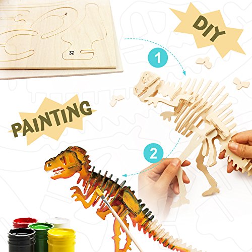 La Vida en LED DIY Dinosaurio T-Rex Puzzle 3D de...