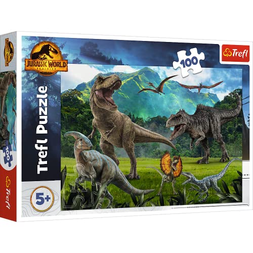 Jurassic World 100 Piezas-Colorido Dinosaurios,...