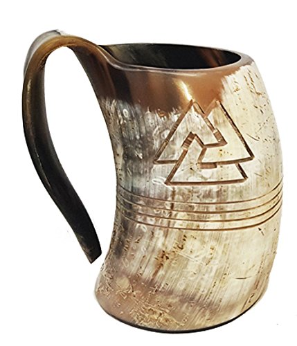 Bull Horn Odin Mug Natural Drinking Horn 8...