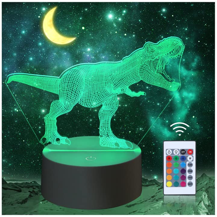 yumcute Lampara Dinosaurio 3D, Luz de Noche para...