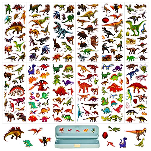 12hojas Pegatinas 3D de Dinosaurios para Stickers...